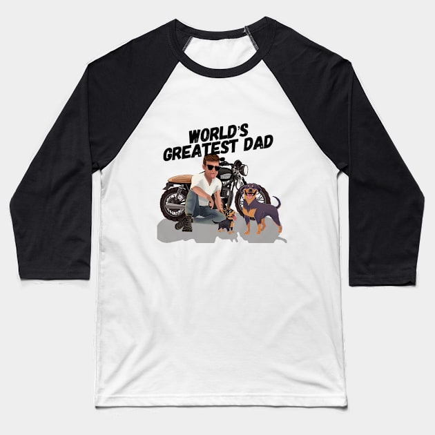 World's Greatest Dad Baseball T-Shirt by dontknowmegnome18